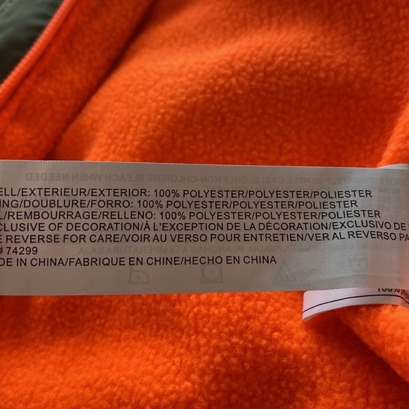 MINUS ZERO FLEECE LINED ONE PIECE SNOWSUIT OLIVE 6/9 MONTHS NEW - Picture 9 of 9